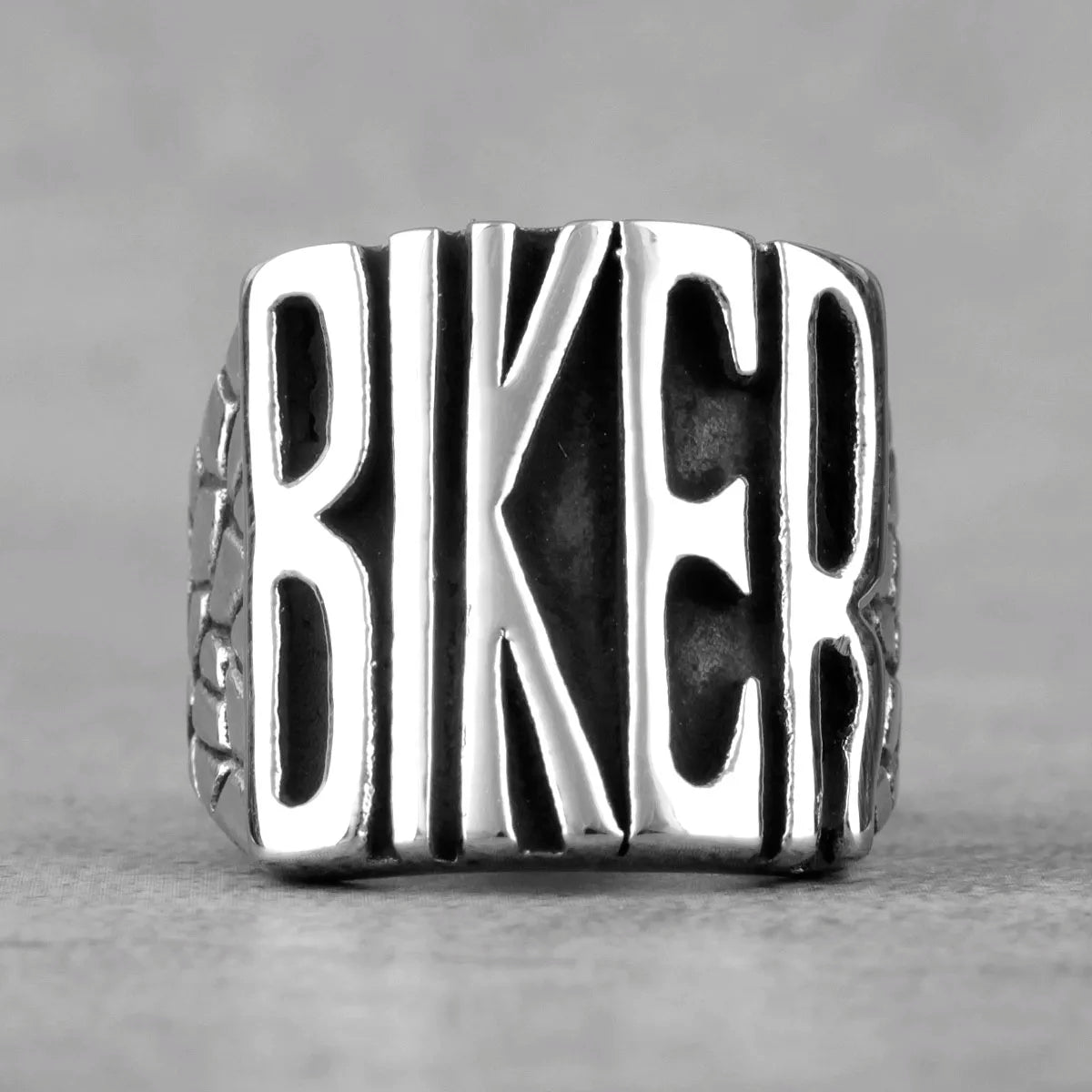 Biker Letter Punk Ring FM