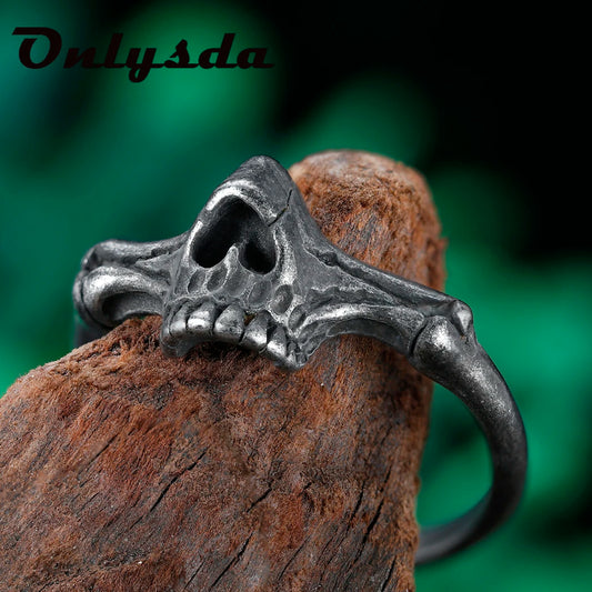 Vintage Skull Stainless Steel Ring FM