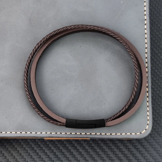 Rope Leather Bracelet Men FM
