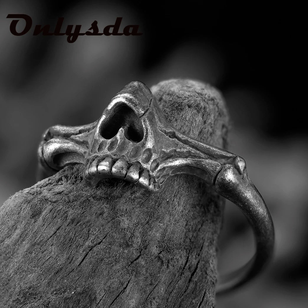 Vintage Skull Stainless Steel Ring FM