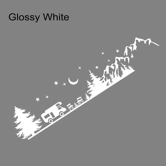 Mountain & Forest Campsite Graphic Decal MV