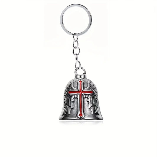 Red Cross Guardian Wings Bell Keychain FM