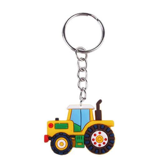 Colorful PVC Farm Tractor Keyring AS