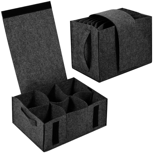 2Pcs Felt Plate & Cup Storage Organizer Set MV