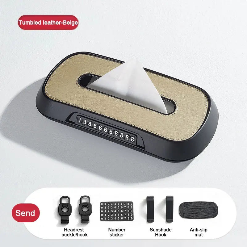 Multifunctional Car Armrest Tissue Box FC