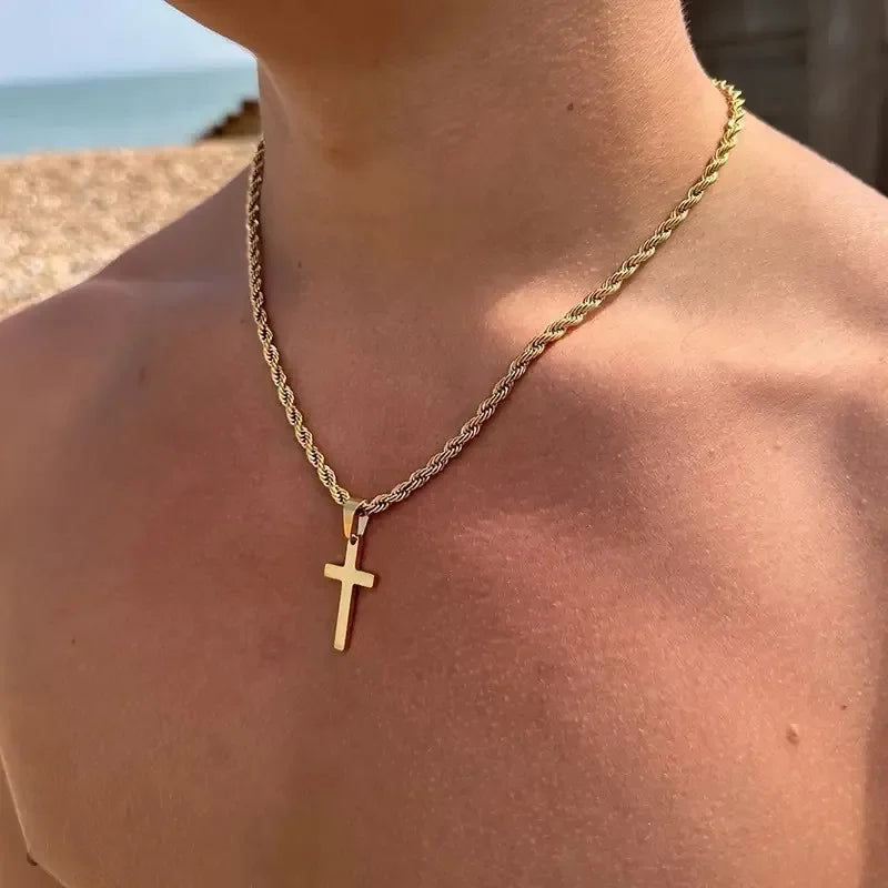 Cross Pendant Necklace for Men FM