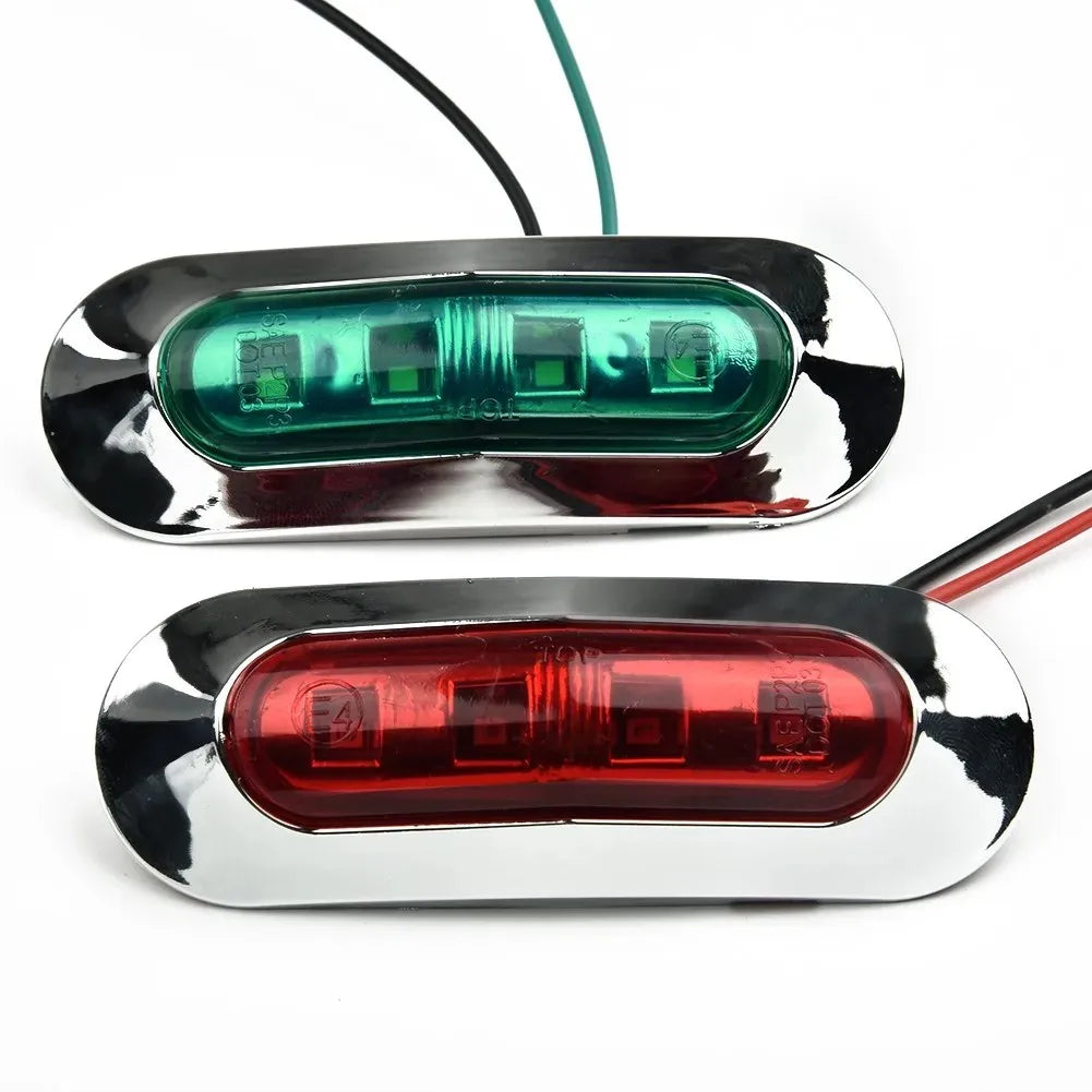 2Pcs LED Boat Navigation Lights FM