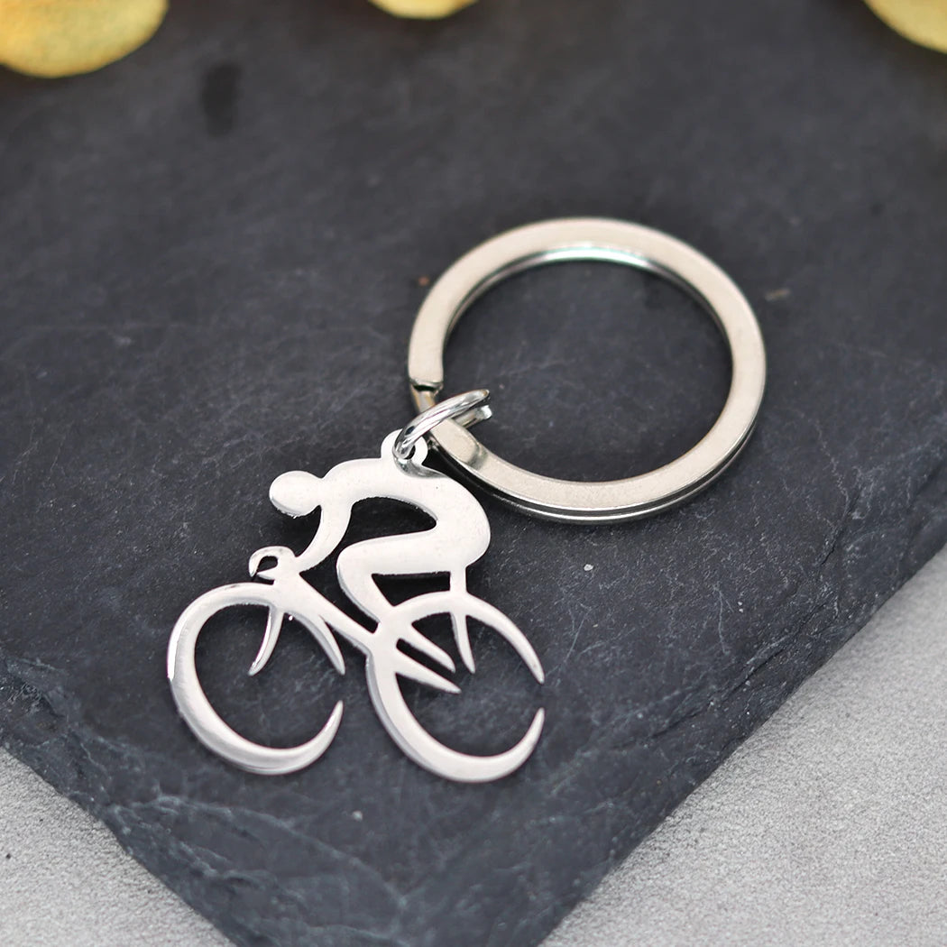 Cyclist Metal Keychains FB