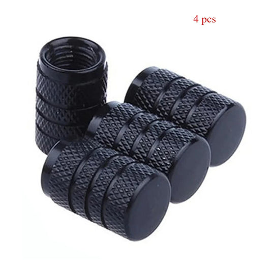 Knurled Aluminum Tire Valve Stem Caps FC