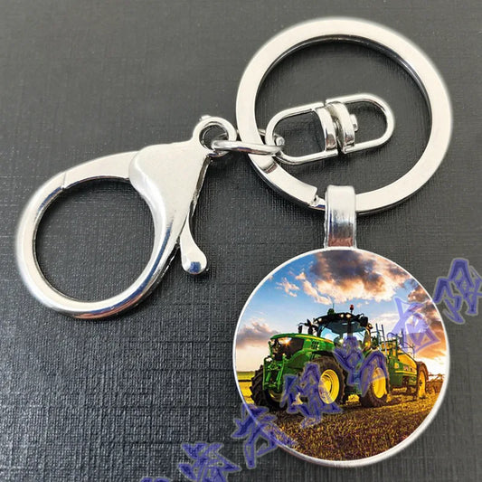 Farming Scenery Photo Keychain AS