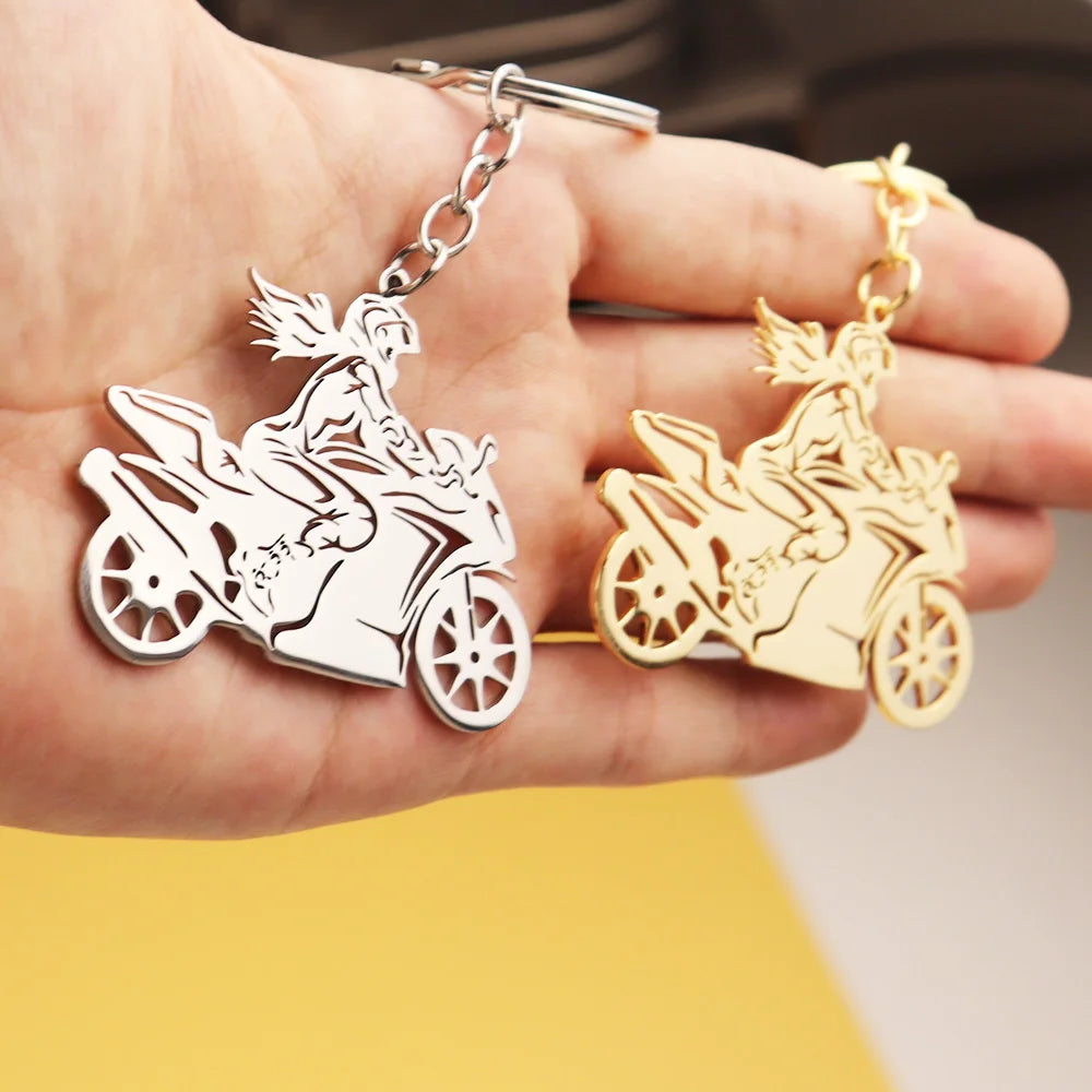 Girl Biker Keychain FM