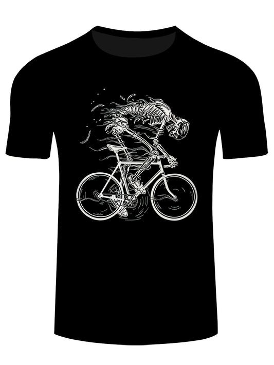 Skull Biker Print T-Shirt FB