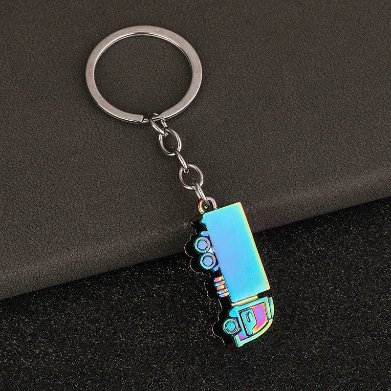 3D Metal Semi-Truck Keychain TS
