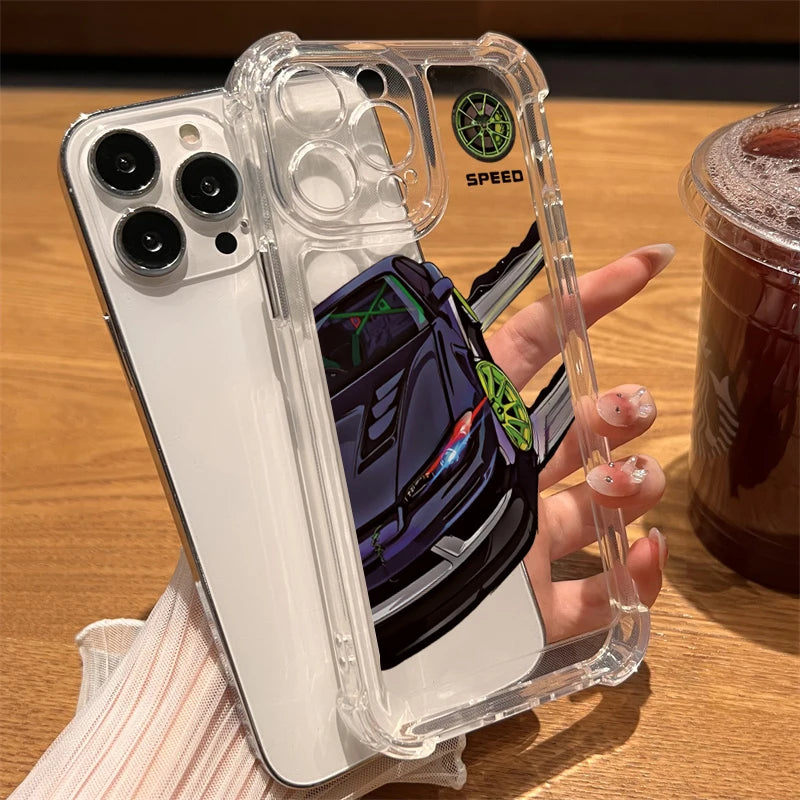 Transparent Sports Car Phone Cases FC