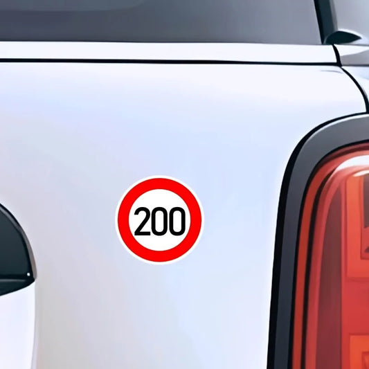 Circular Speed Limit Road Sign Decals FC