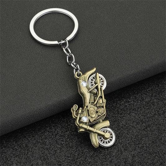 Retro Motorcycle Keyring FM