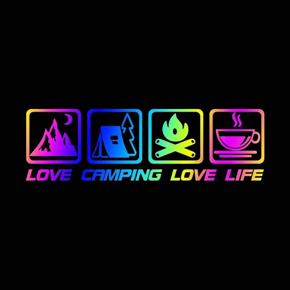 CAMPING LOVE LIFE Adventure Vinyl Decal MV