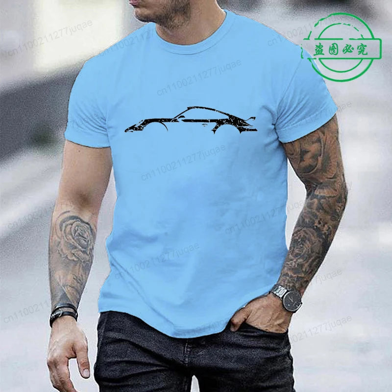 Minimalist Sports Car Silhouette Graphic T-Shirt FC