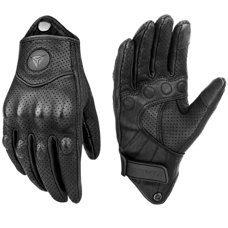 Leather Motorcycle Gloves FM