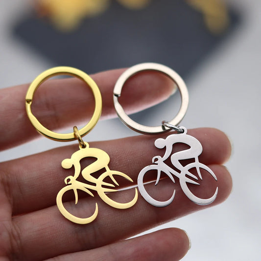 Cyclist Metal Keychains FB