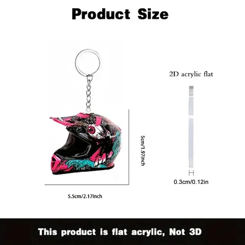 Keychain Helmet 2D Flat FM