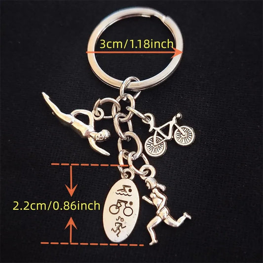 Triathlon Sports Keyring FB