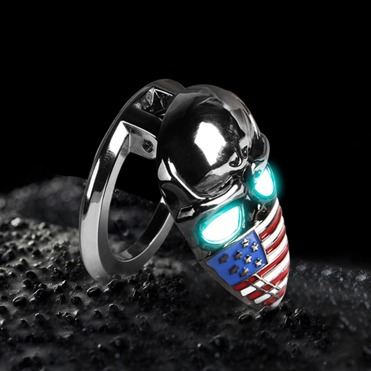 US Flag Skull Car Engine Start Button Cover FC