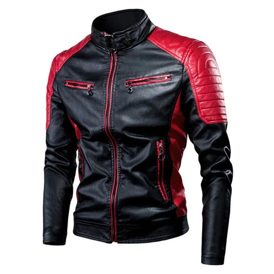 Retro Motorcycle Leather Jacket FM