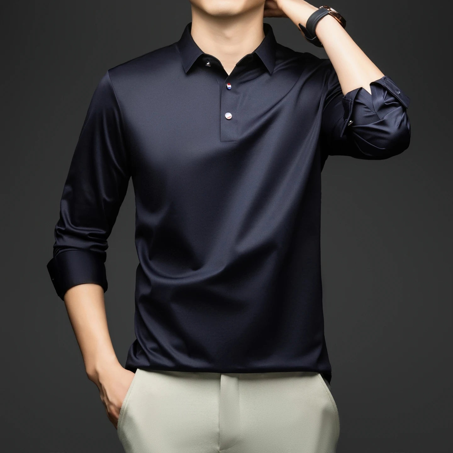 Elegant Long Sleeve Shirt for Men FM
