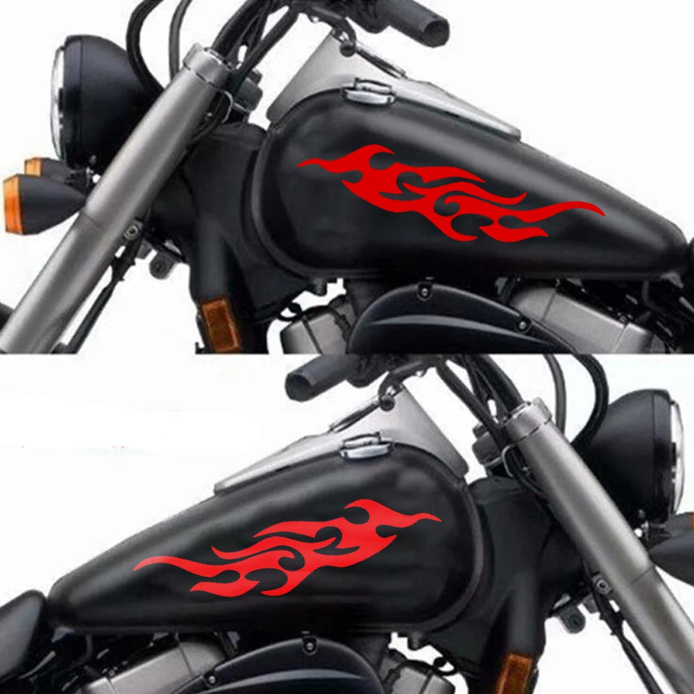 Flame Reflective Moto Stickers FM