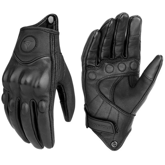 Leather Motorcycle Gloves FM