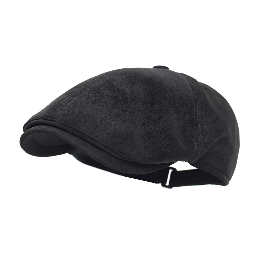 Autumn Winter Leather Cap Men FM