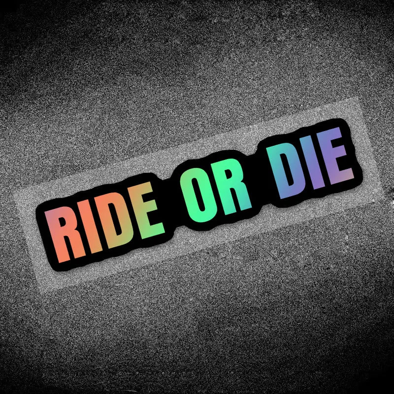 RIDE OR DIE Helmet Stickers FM