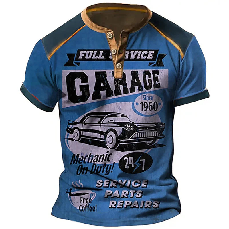 Vintage Garage Henley T-Shirt FC