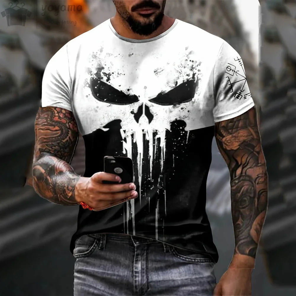Skull O-Neck T-Shirt Men FM