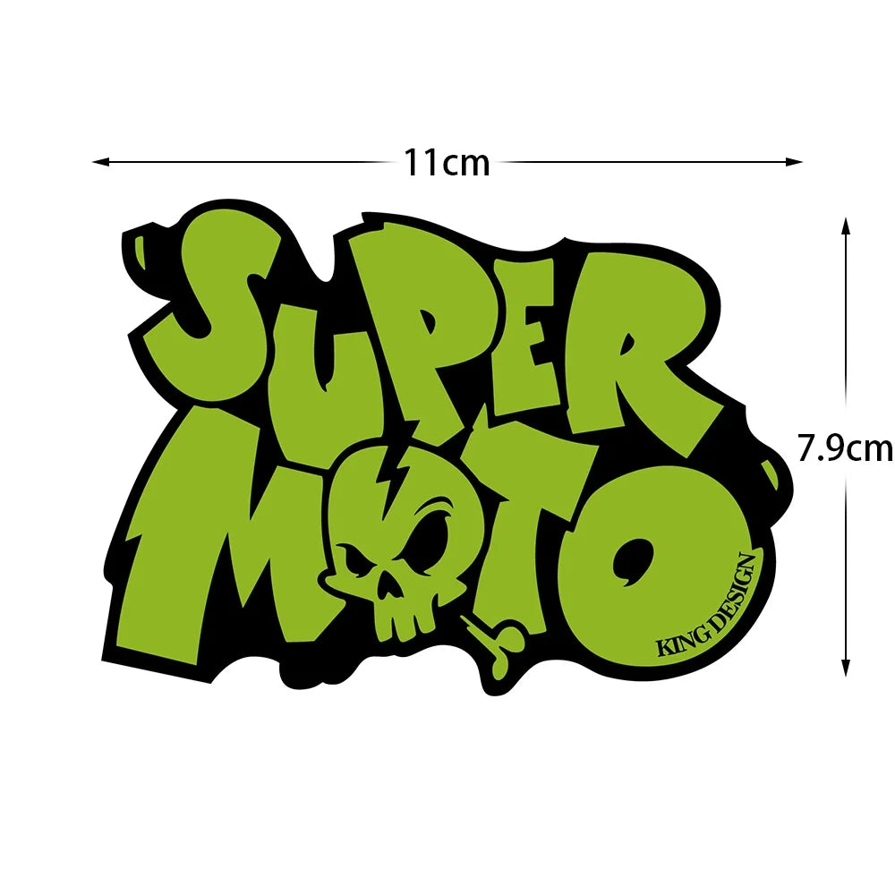 Super Moto Skull Stickers FM