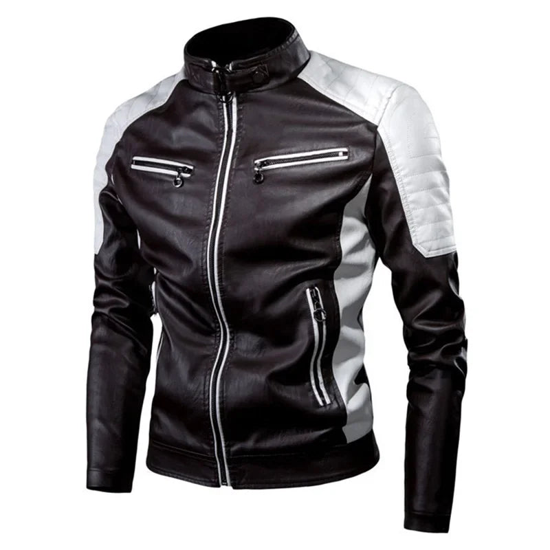 Retro Motorcycle Leather Jacket FM