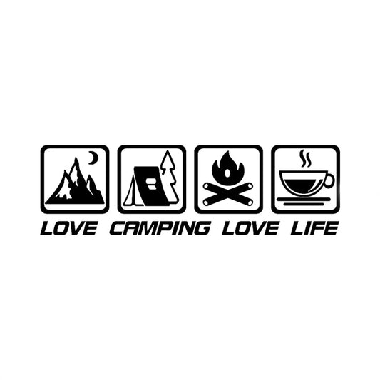 CAMPING LOVE LIFE Adventure Vinyl Decal MV