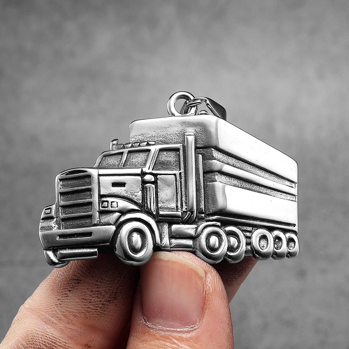 Vintage Metal Truck Keychain TS