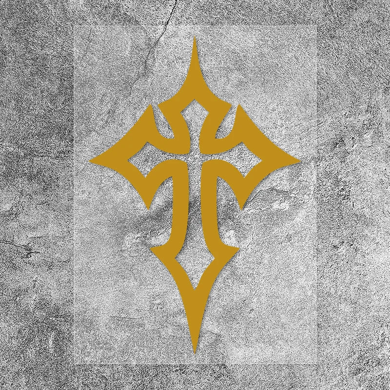 Cross Style Helmet Sticker FM