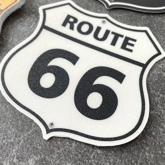 Motorcycle Route 66 Sign Stickers FM
