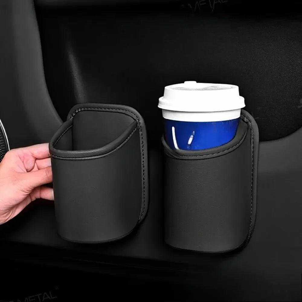 Leather Car Door Cup Holder FC