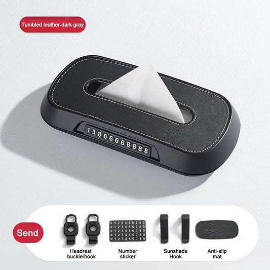 Multifunctional Car Armrest Tissue Box FC