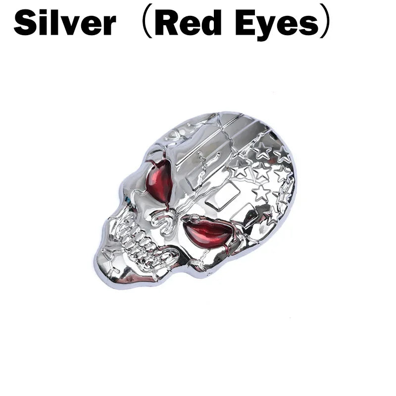 Distressed Skull 3D Metal Badge Set FC