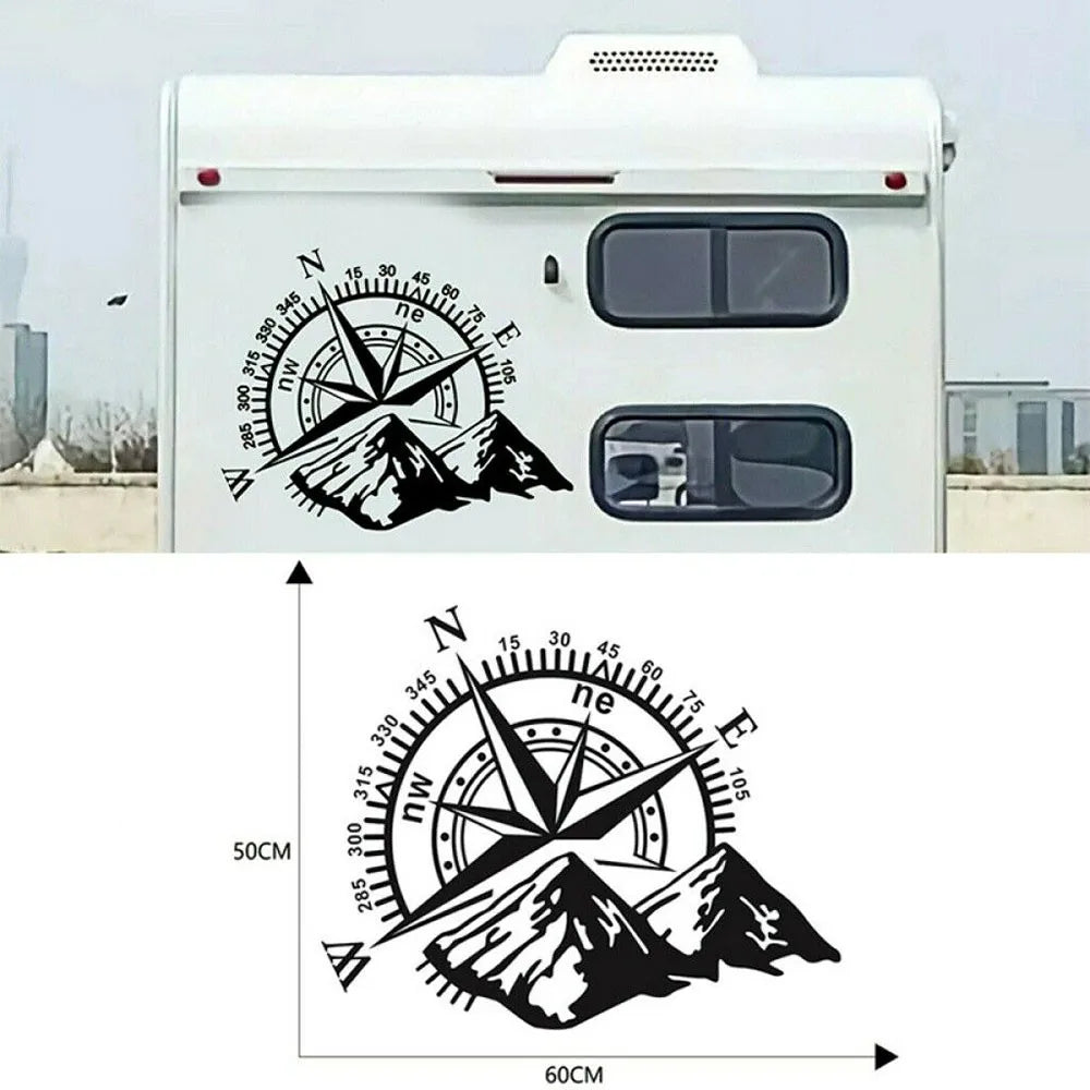 Compass Rose & Mountain Peak Sticker MV