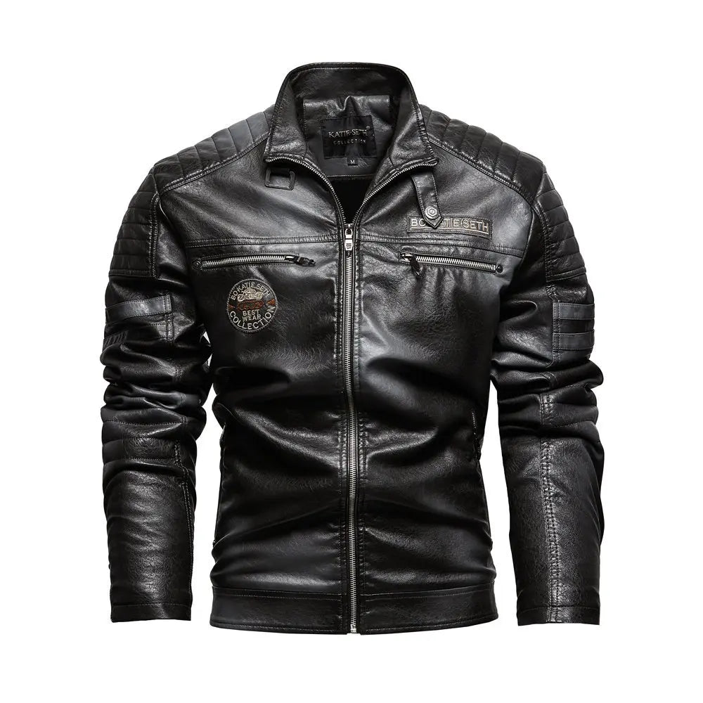 Motorcyclist Leather Jacket Men FM