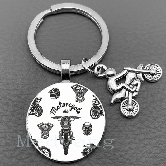 Motorcycle Rider Keychain FM