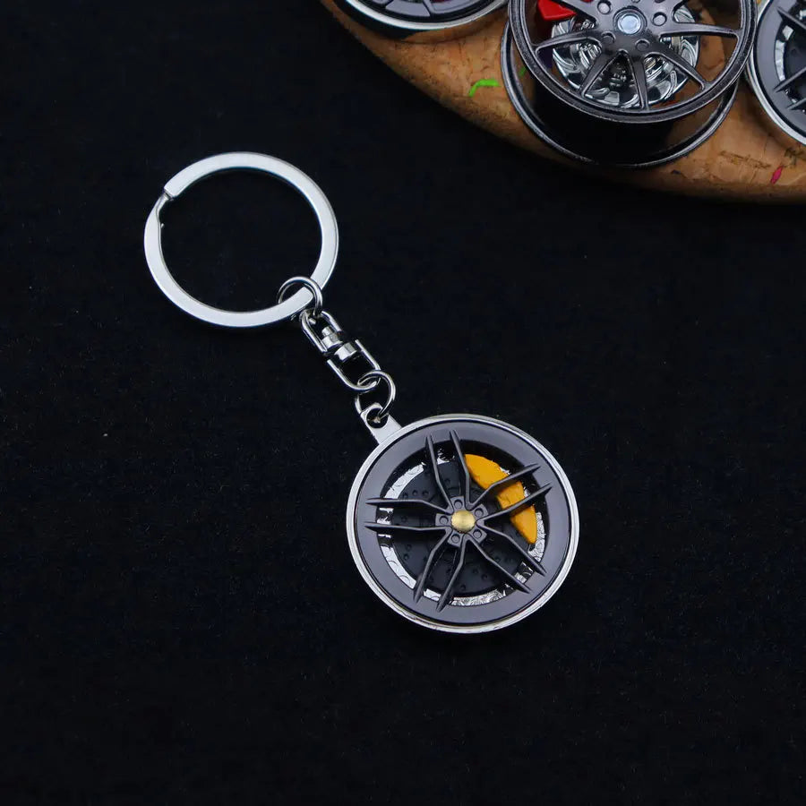Multi-Spoke Alloy Wheel Keychain FC