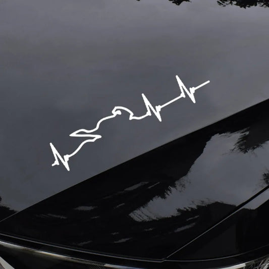 Heartbeat Motorbike Sticker FM