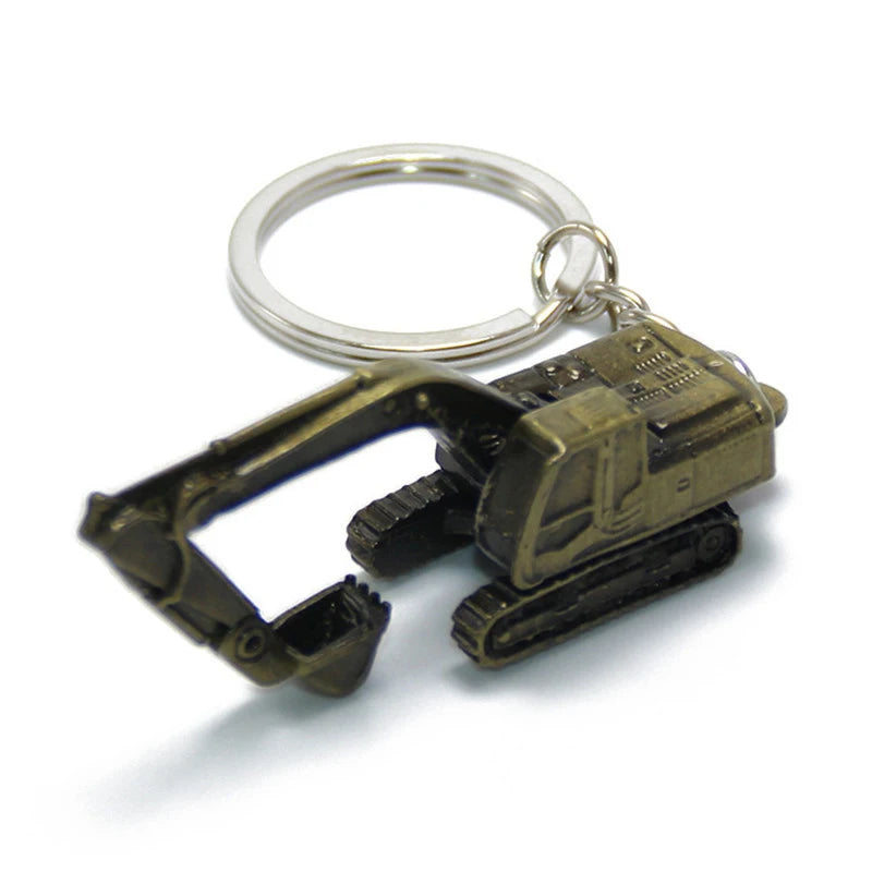 3D Alloy Excavator Keychain Pendant TS